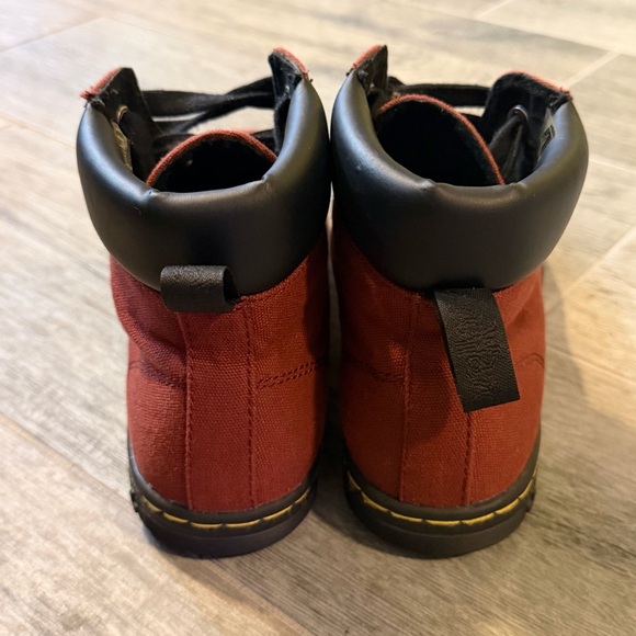 Dr. Martens Maelly Maroon
Canvas 6 Eye Lace Up Ankle Boots
Women's Size 8 AW004 - Picture 3 of 9